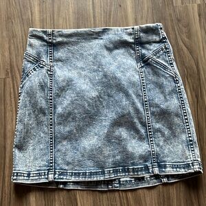 A Wild Fable Acid Washed Denim Skirt